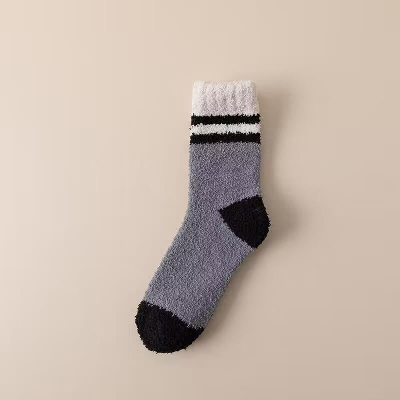 Plusock Fleece Winter Quarter Socks(7 Pairs) - Dark Grey - EU39-44(US6-10) - image 11