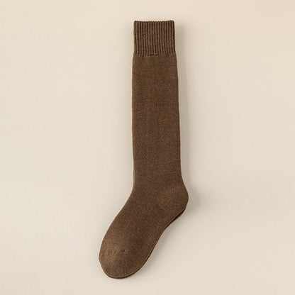 Plusock Cashmere Warm Knee High Socks - Coffee - EU39-44(US6-10) - image 20