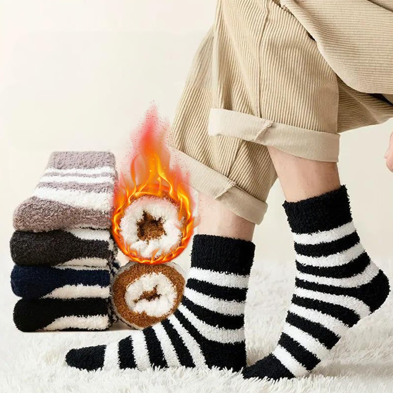 Plusock Soft Wide Stripes Quarter Socks(5 Pairs) - image 0