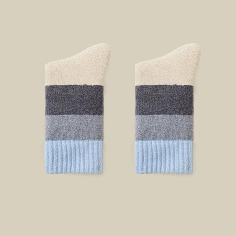 Plusock Extra Thick Cashmere Quarter Socks(4 Pairs) - Blue - EU36-40(US3-7) - image 12