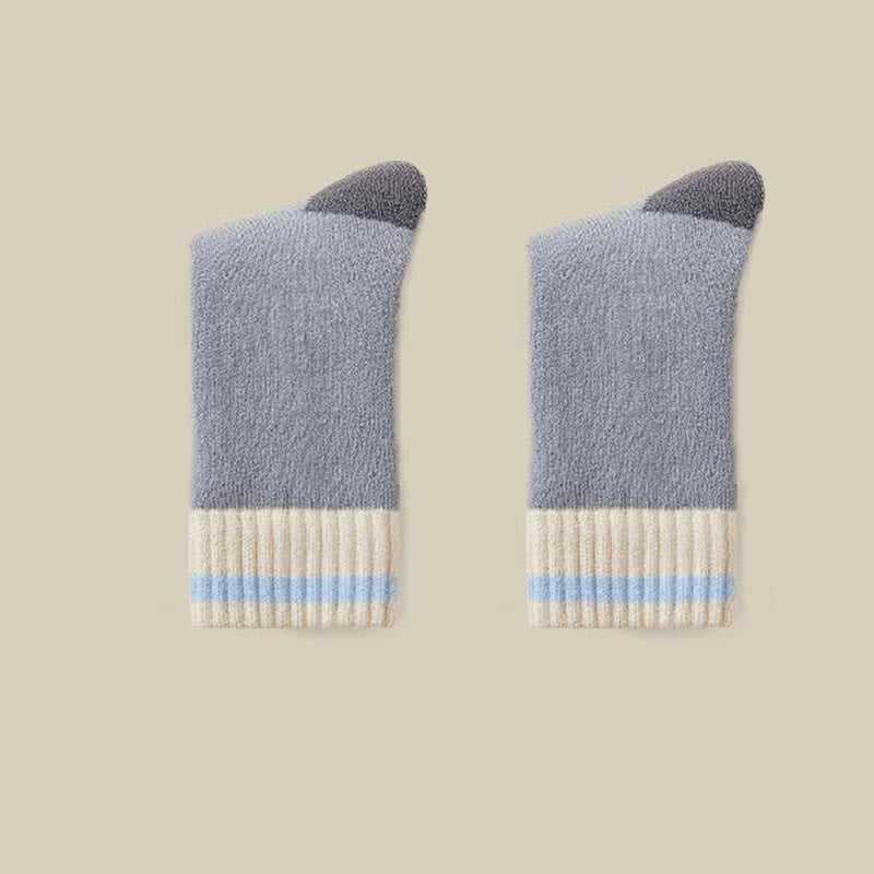 Plusock Extra Thick Cashmere Quarter Socks(4 Pairs) - Grey - EU36-40(US3-7) - image 10