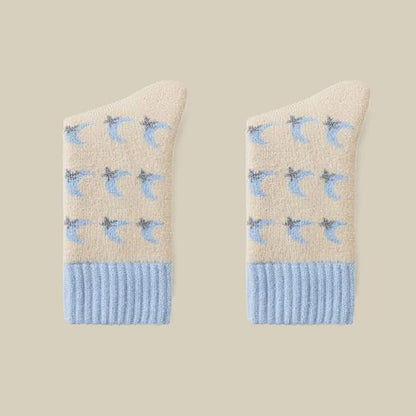 Plusock Extra Thick Cashmere Quarter Socks(4 Pairs) - Apricot - EU36-40(US3-7) - image 9
