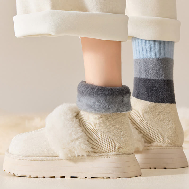 Plusock Extra Thick Cashmere Quarter Socks(4 Pairs) - image 7