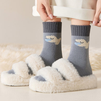 Plusock Extra Thick Cashmere Quarter Socks(4 Pairs) - image 6