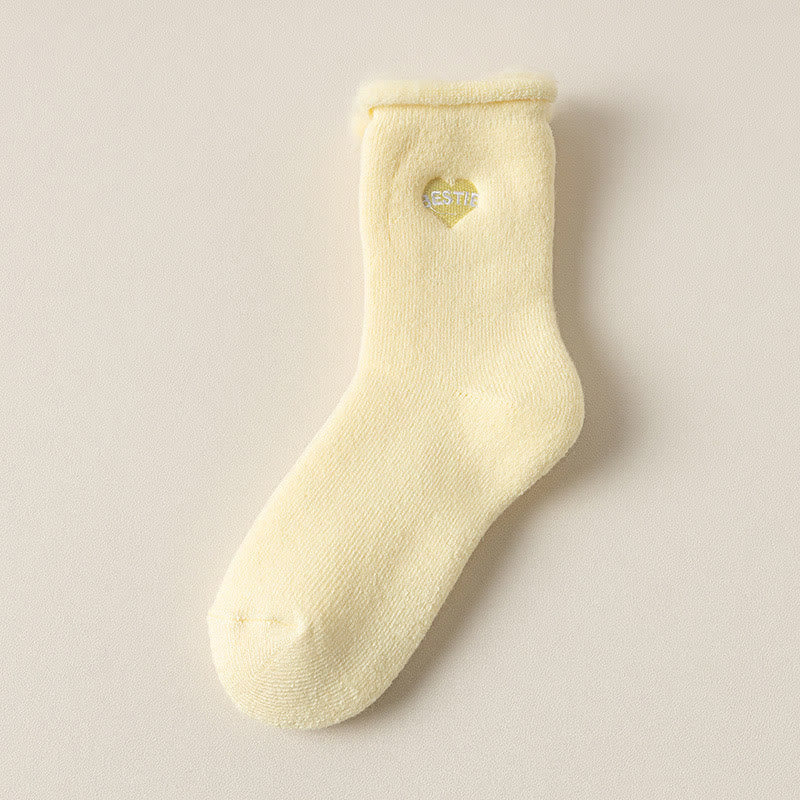 Plusock Full Fleece Quarter Socks(3 Pairs) - Yellow - EU36-40(US3-7) - image 12