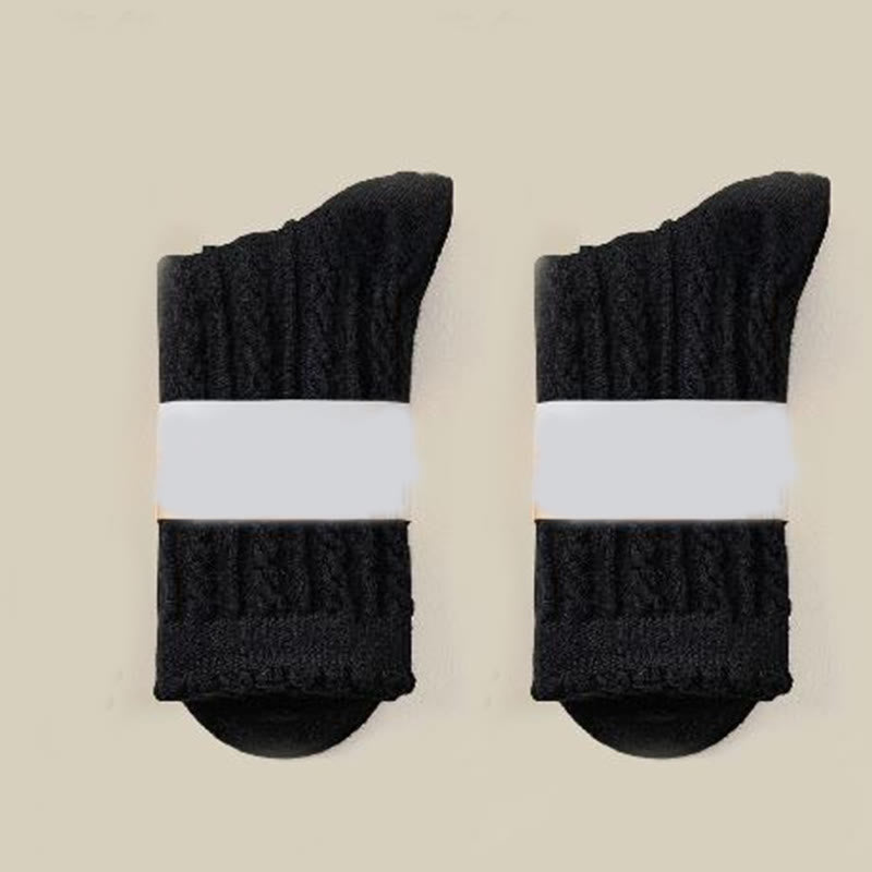 Plusock Plush Soft Quarter Socks(3 Pairs) - Black - EU36-40(US3-7) - image 8