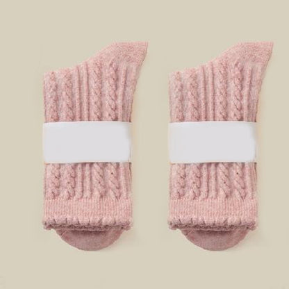 Plusock Plush Soft Quarter Socks(3 Pairs) - Pink - EU36-40(US3-7) - image 12