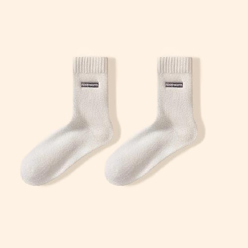 Plusock Keep Warm Quarter Socks(4 Pairs) - Beige - EU39-44(US6-10) - image 11