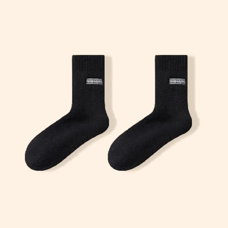 Plusock Keep Warm Quarter Socks(4 Pairs) - Black - EU39-44(US6-10) - image 12