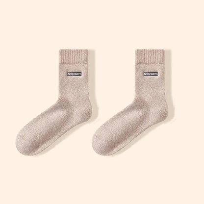 Plusock Keep Warm Quarter Socks(4 Pairs) - Khaki - EU39-44(US6-10) - image 13