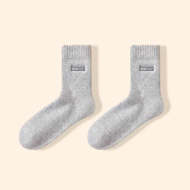 Plusock Keep Warm Quarter Socks(4 Pairs) - Light Gray - EU39-44(US6-10) - image 14