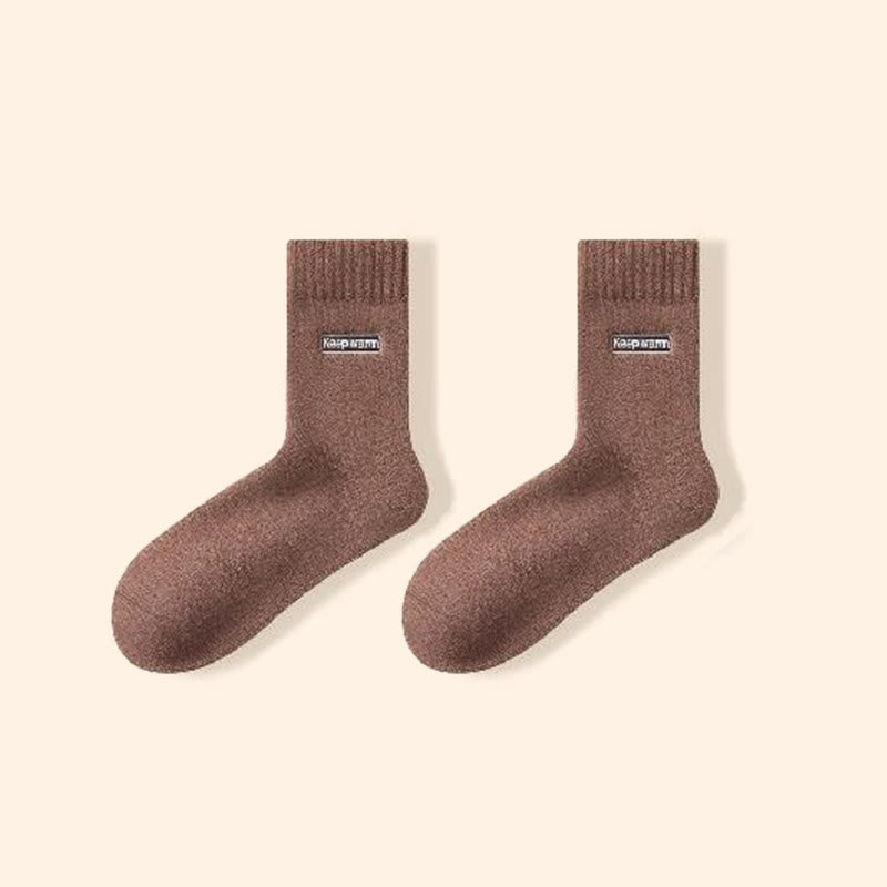 Plusock Keep Warm Quarter Socks(4 Pairs) - Coffee - EU39-44(US6-10) - image 17
