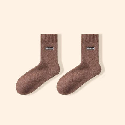 Plusock Keep Warm Quarter Socks(4 Pairs) - Coffee - EU39-44(US6-10) - image 17