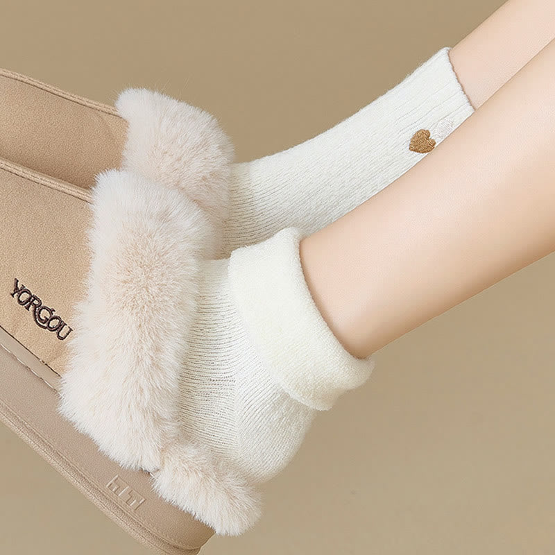 Plusock Heart Pattern Quarter Socks(3 Pairs) - image 6