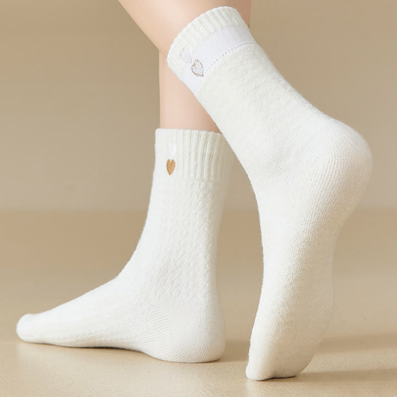 Plusock Heart Pattern Quarter Socks(3 Pairs) - image 7