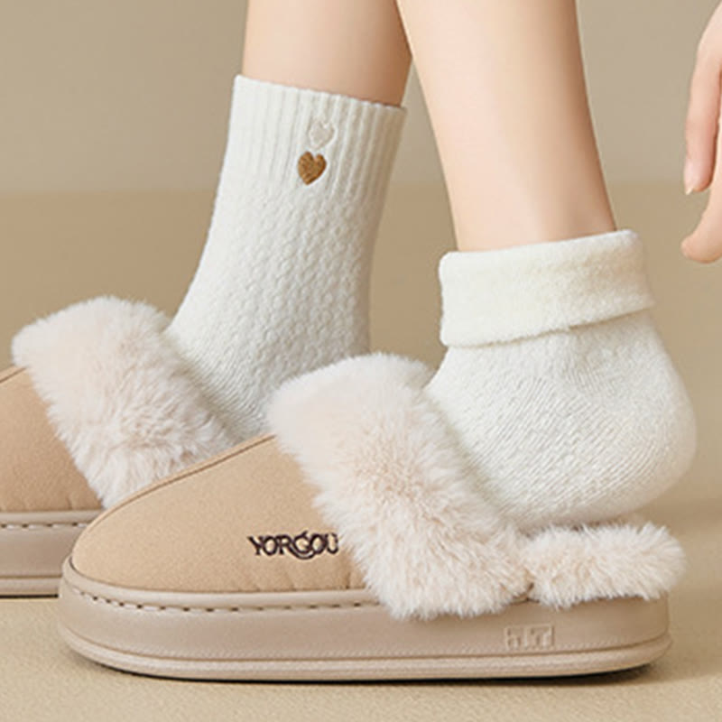 Plusock Heart Pattern Quarter Socks(3 Pairs) - image 1