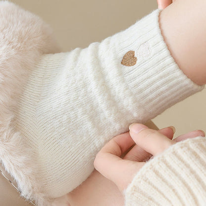 Plusock Heart Pattern Quarter Socks(3 Pairs) - image 5