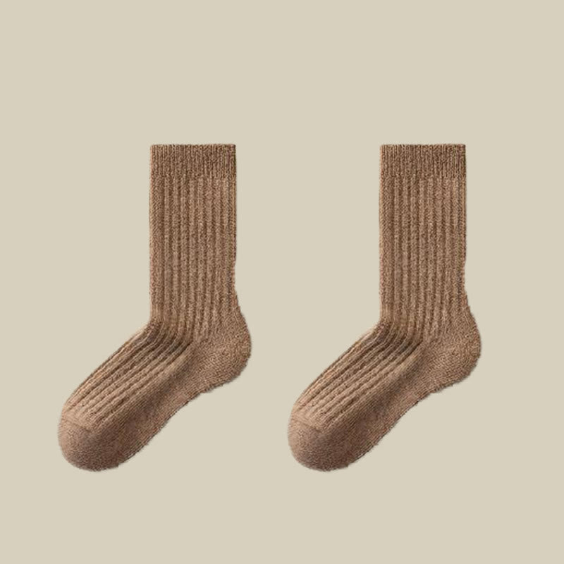 Plusock Cozy Sheep Wool Quarter Socks(3 Pairs) - Khaki - EU39-44(US6-10) - image 14