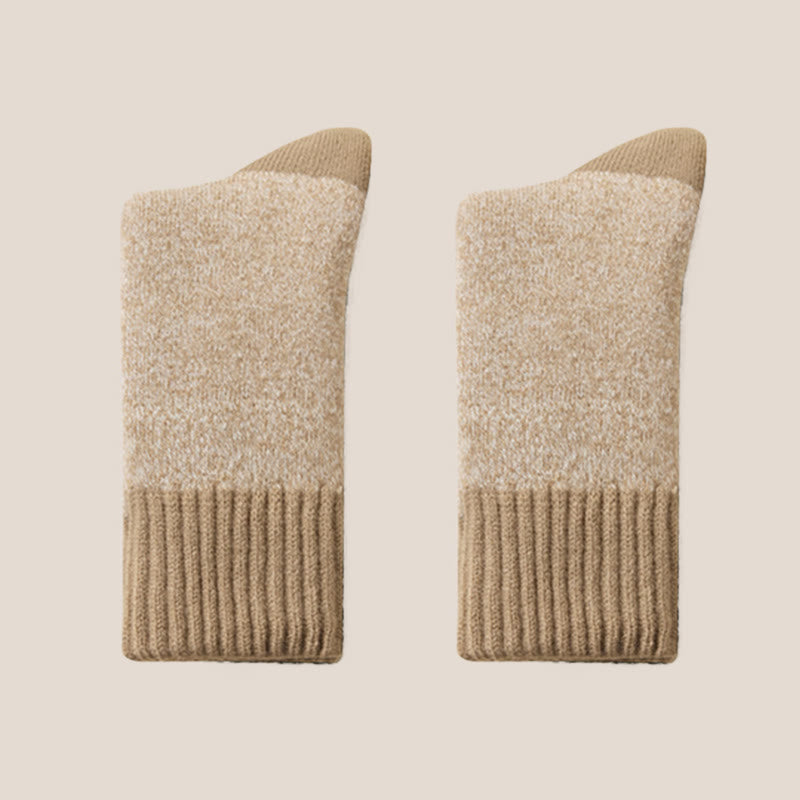 Plusock Cashmere Warmth Quarter Socks(2 Pairs) - Khaki - EU39-44(US6-10) - image 8