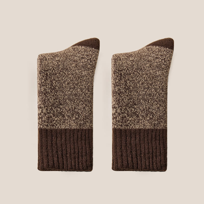 Plusock Cashmere Warmth Quarter Socks(2 Pairs) - Coffee - EU39-44(US6-10) - image 10