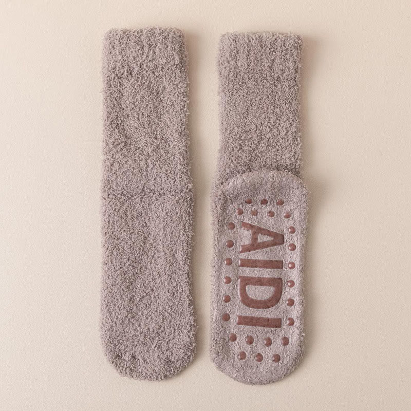 Plusock Anti Slip SoleQuarter Socks(4 Pairs) - Coffee - EU36-40(US3-7) - image 20