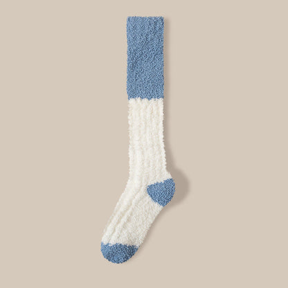 Plusock Comfort Plush Fleece Sleep Socks(4 Pairs) - Light Blue - EU36-40(US3-7) - image 15