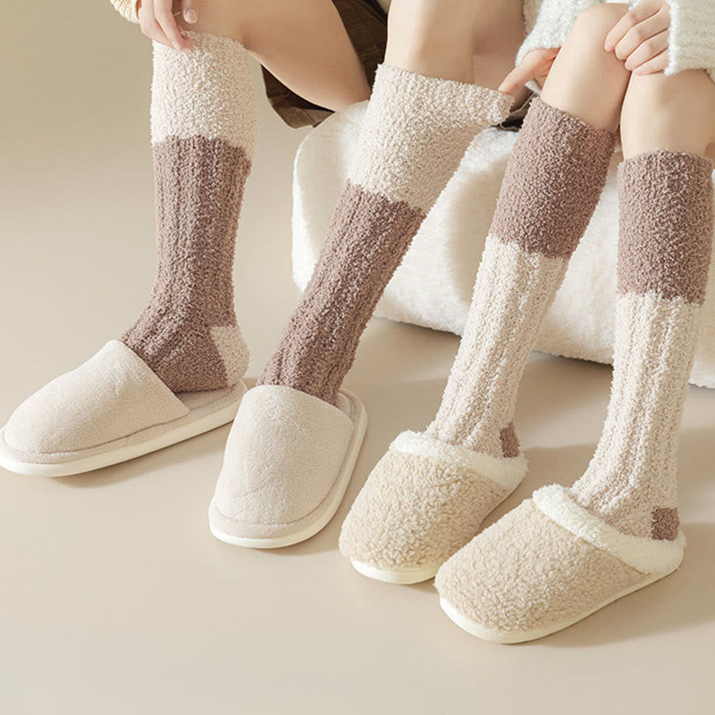 Plusock Comfort Plush Fleece Sleep Socks(4 Pairs) - image 1