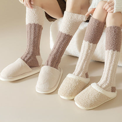 Plusock Comfort Plush Fleece Sleep Socks(4 Pairs) - image 1