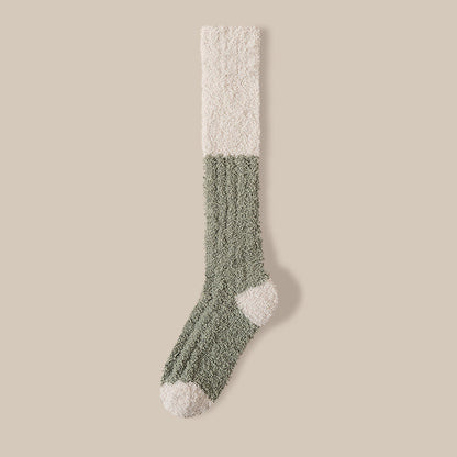 Plusock Comfort Plush Fleece Sleep Socks(4 Pairs) - Green - EU36-40(US3-7) - image 21