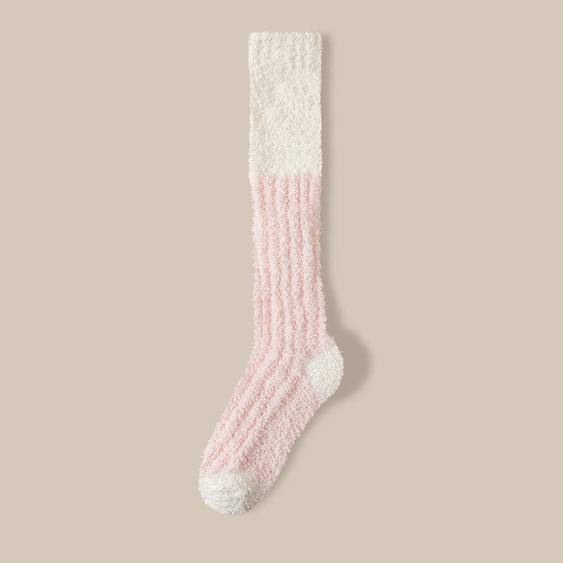 Plusock Comfort Plush Fleece Sleep Socks(4 Pairs) - Light Pink - EU36-40(US3-7) - image 13