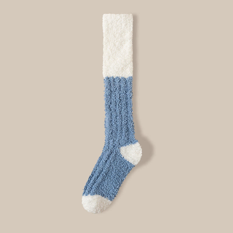 Plusock Comfort Plush Fleece Sleep Socks(4 Pairs) - Blue - EU36-40(US3-7) - image 22