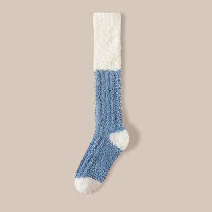 Plusock Comfort Plush Fleece Sleep Socks(4 Pairs) - Blue - EU36-40(US3-7) - image 22