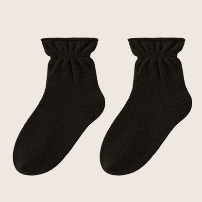 Plusock Double Sided Fleece Sleep Socks(3 Pairs) - Black - EU36-40(US3-7) - image 14