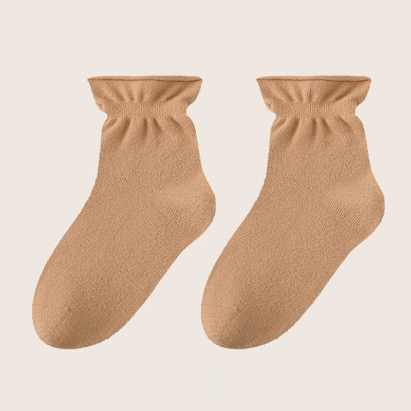 Plusock Double Sided Fleece Sleep Socks(3 Pairs) - Coffee - EU36-40(US3-7) - image 15