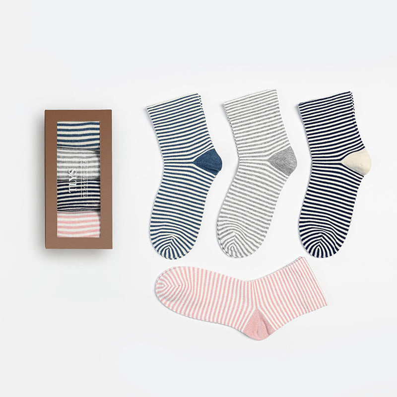 Plusock Wide Stripe Sleep Socks(4 Pairs) - image 7
