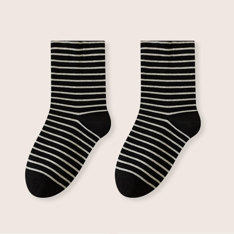 Plusock Stripe Pure Cotton Sleep Socks(3 Pairs) - Navy Blue - EU39-46(US6-12) - image 17