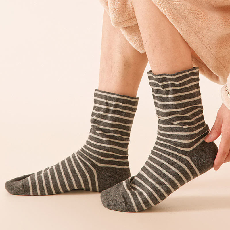 Plusock Stripe Pure Cotton Sleep Socks(3 Pairs) - image 6