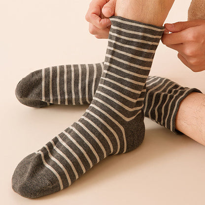 Plusock Stripe Pure Cotton Sleep Socks(3 Pairs) - image 11