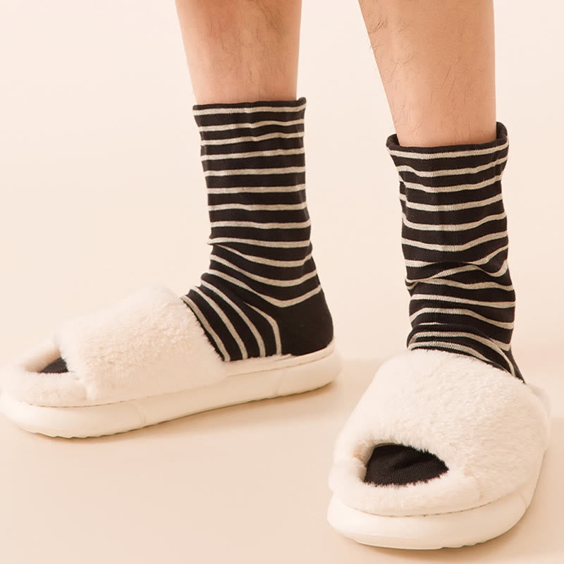 Plusock Stripe Pure Cotton Sleep Socks(3 Pairs) - image 8