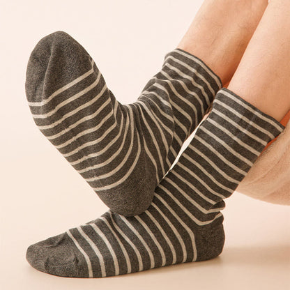 Plusock Stripe Pure Cotton Sleep Socks(3 Pairs) - image 2