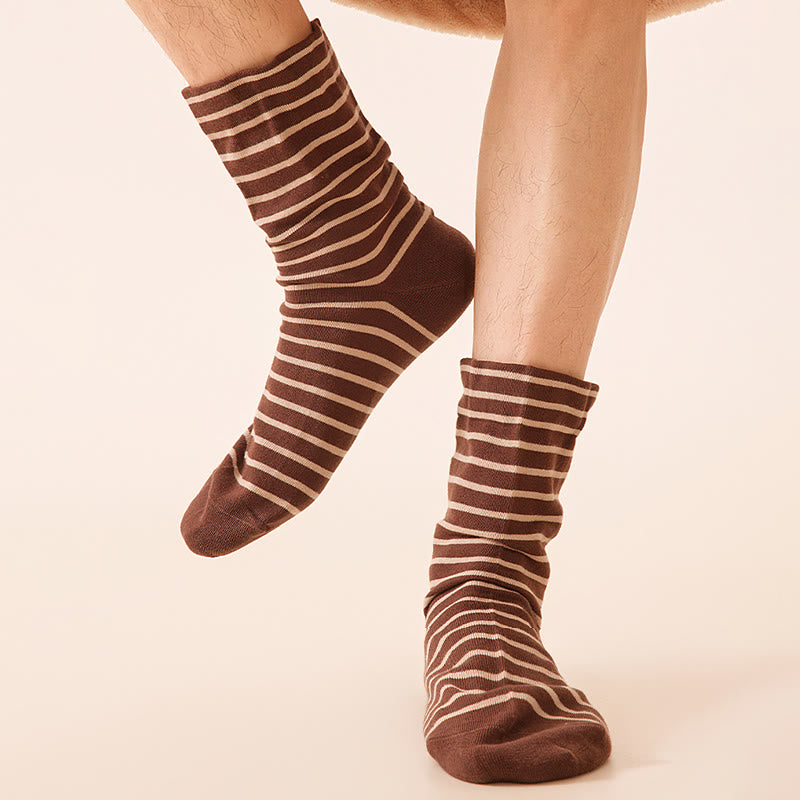 Plusock Stripe Pure Cotton Sleep Socks(3 Pairs) - image 9
