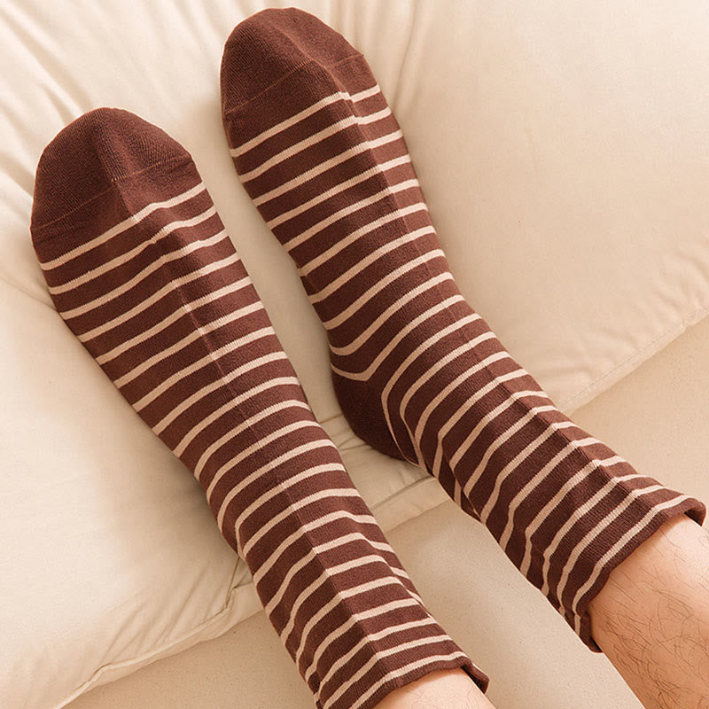 Plusock Stripe Pure Cotton Sleep Socks(3 Pairs) - image 4