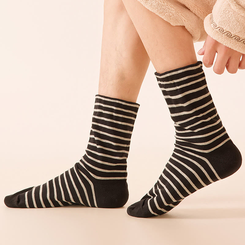 Plusock Stripe Pure Cotton Sleep Socks(3 Pairs) - image 7