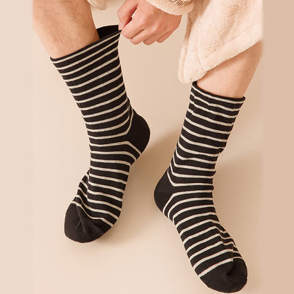 Plusock Stripe Pure Cotton Sleep Socks(3 Pairs) - image 10