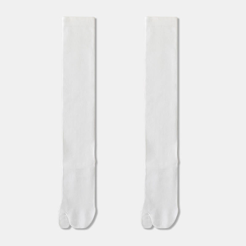 Plusock Two Toe Split Knee High Sleep Socks(3 Pairs) - White - EU36-40(US3-7) - image 14