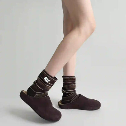 Plusock Stylish Contrast Sleep Socks(5 Pairs) - image 12