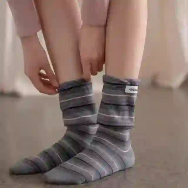 Plusock Stylish Contrast Sleep Socks(5 Pairs) - image 2