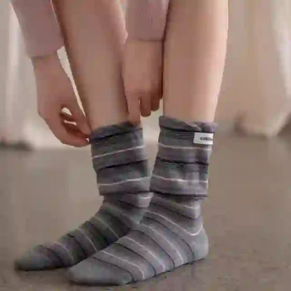 Plusock Stylish Contrast Sleep Socks(5 Pairs) - image 2