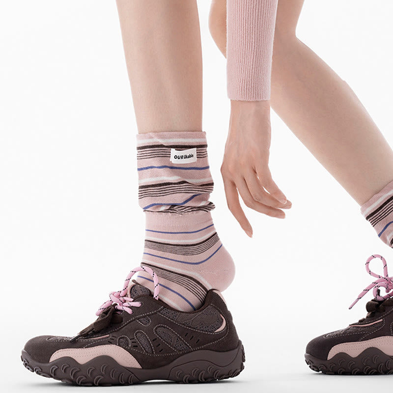 Plusock Stylish Contrast Sleep Socks(5 Pairs) - image 11