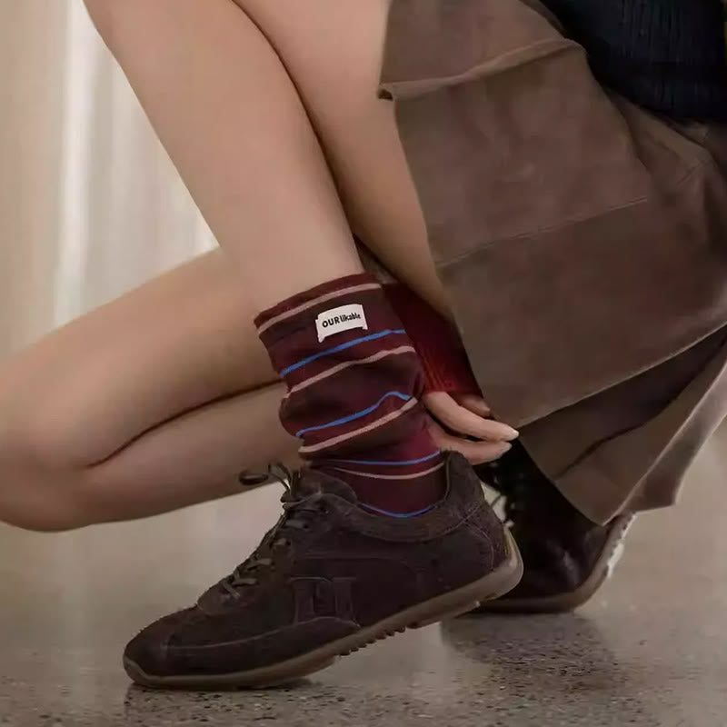 Plusock Stylish Contrast Sleep Socks(5 Pairs) - image 6